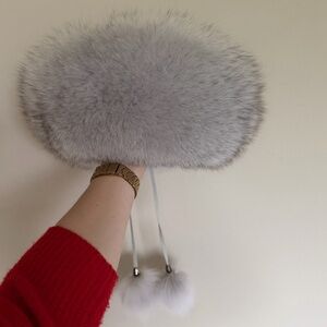 Petit Maison Kids Real Gray Fur Hat